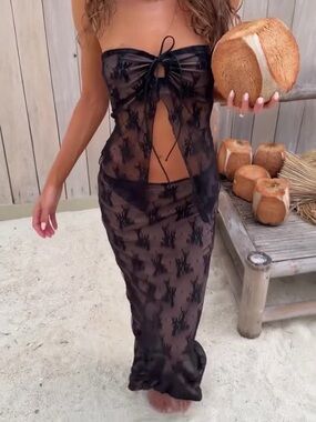 Tiger Mist Karolina Top and Bottom Set Black XS